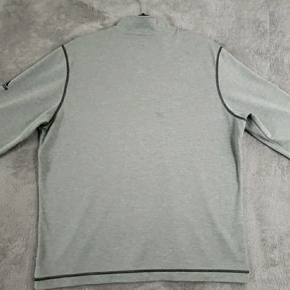 Adidas Golf Pullover Shirt 1/4 ZIP Mens Size L Performance Polyester Gray